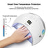 Smart Lamp Nail LED UV Lamp Dryer Metal Bottom LCD Timer Multicolors for Curing UV Gel Polish Nail Art Tools - menochic